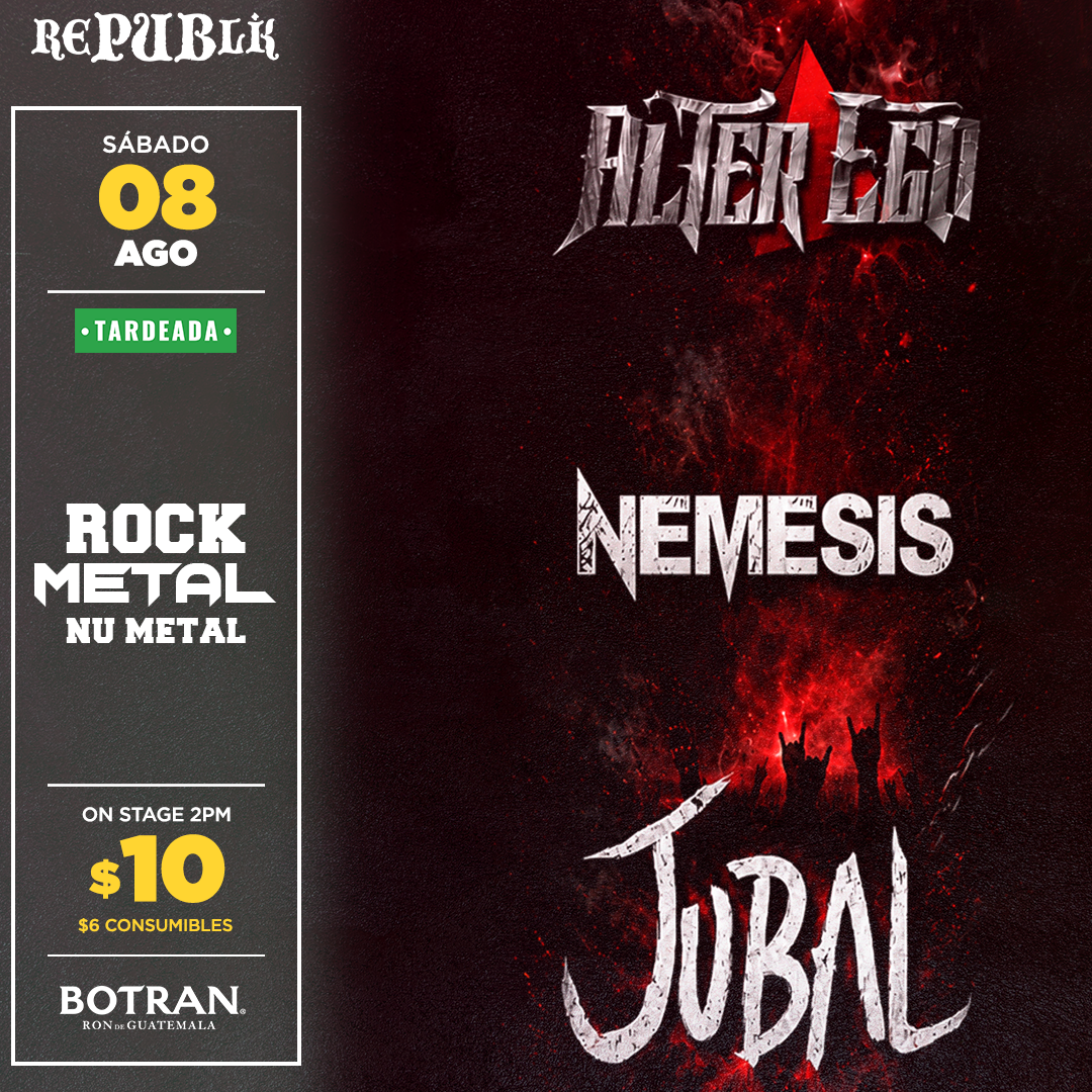 Tarde de Rock, Metal & Nu Metal | AGOSTO 8